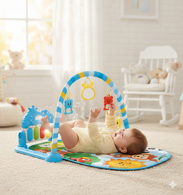 Baby Piano Fitness Rack & Play Mat – Musical Activity Gym for Infants (0+ Months)
